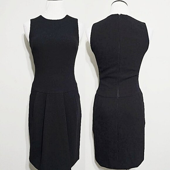 Michael Kors Made in Italy Black LBD Dress Size 2 Designer Luxury Womens Sheath - Picture 1 of 16